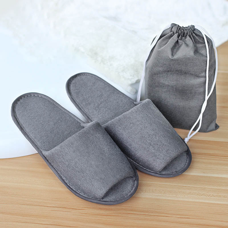 1 Pair Portable Foldable Men Home Hotel Non-slip Shoes Indoor